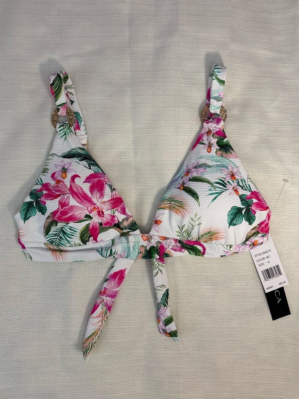 NWT La Blanca Women Bikini Top Sz 10 -